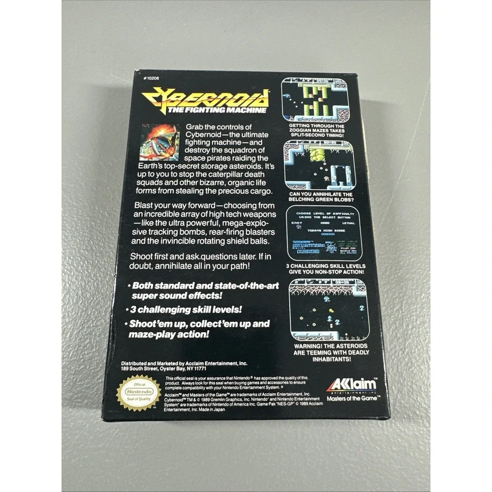 Cybernoid: The Fighting Machine‎ NES Nintendo Complete CIB Gold Seal